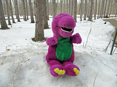 Barney arrives in Linden, Michigan